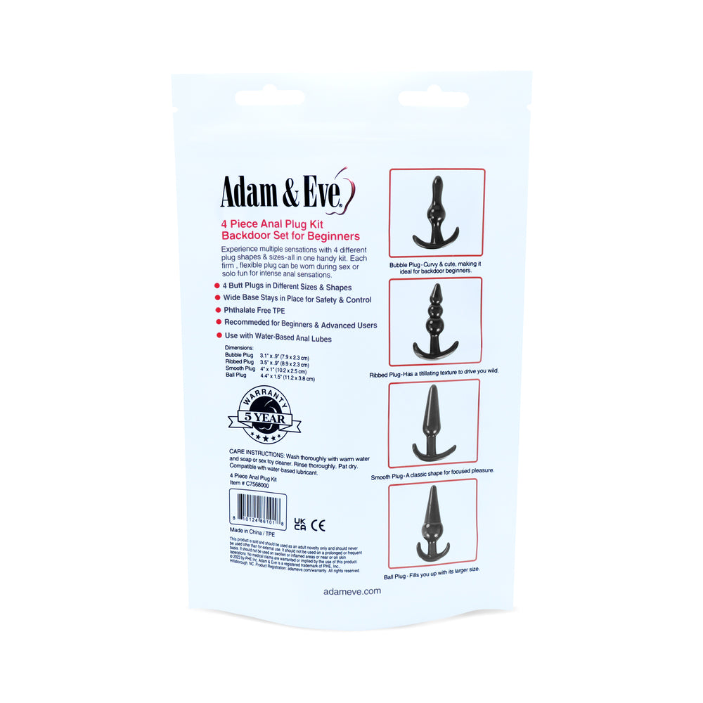 Adam & Eve 4-Piece Anal Plug Kit (Bag)4