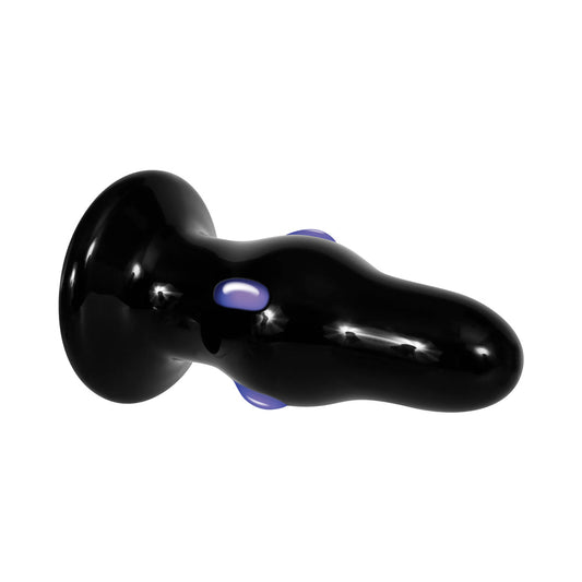 Adam & Eve Rear Rocker Rechargeable Vibrating Glass Anal Plug Black1