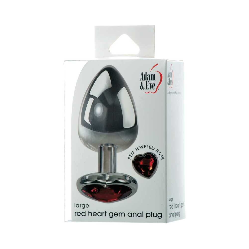Adam & Eve Red Hearts Gem Anal Plug2