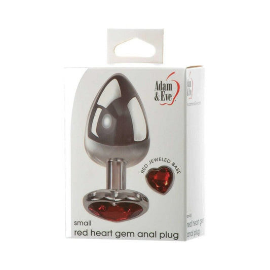 Adam & Eve Red Hearts Gem Anal Plug