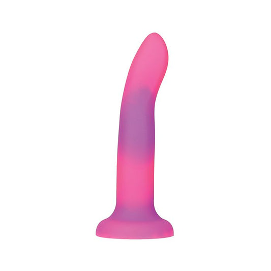 B.M.S. Enterprises Addiction 8" Rave Glow in the Dark Dong - Pink/Purple 1