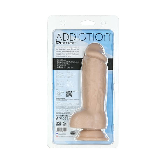 B.M.S. Enterprises Addiction 8" Roman Dildo - Beige 1