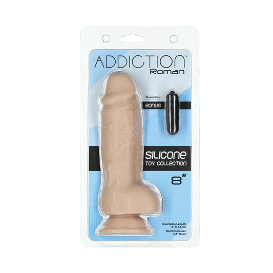 B.M.S. Enterprises Addiction 8" Roman Dildo - Beige