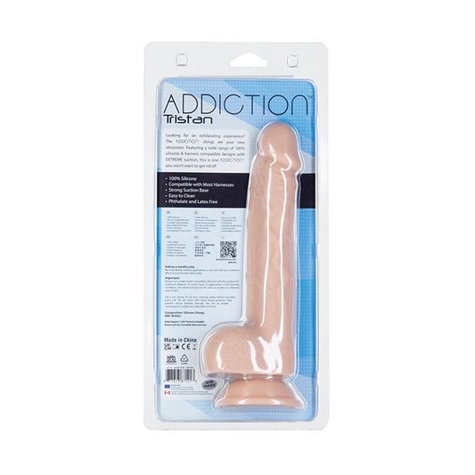 B.M.S. Enterprises Addiction 9.4" Tristan Dildo - Beige 1