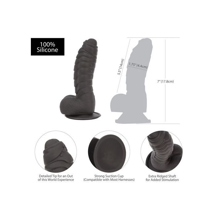 B.M.S. Enterprises Addiction Ben 7" Dildo - Black 3
