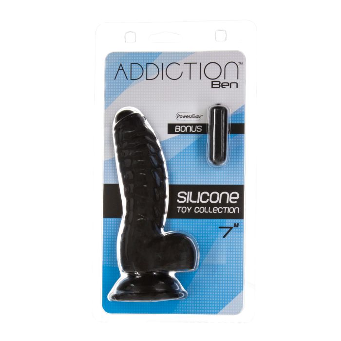 B.M.S. Enterprises Addiction Ben 7" Dildo - Black 4