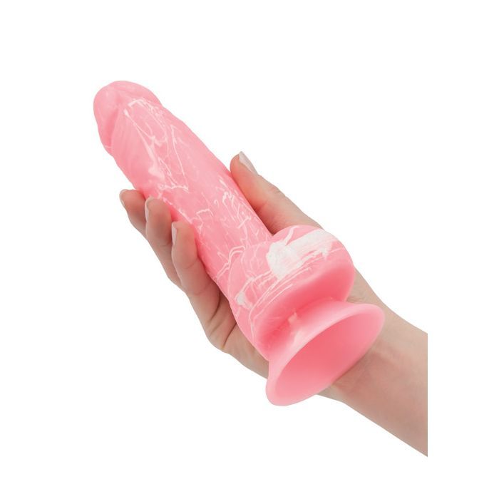 B.M.S. Enterprises Addiction Brandon 7.5" Glow in the Dark Dildo - Pink 2