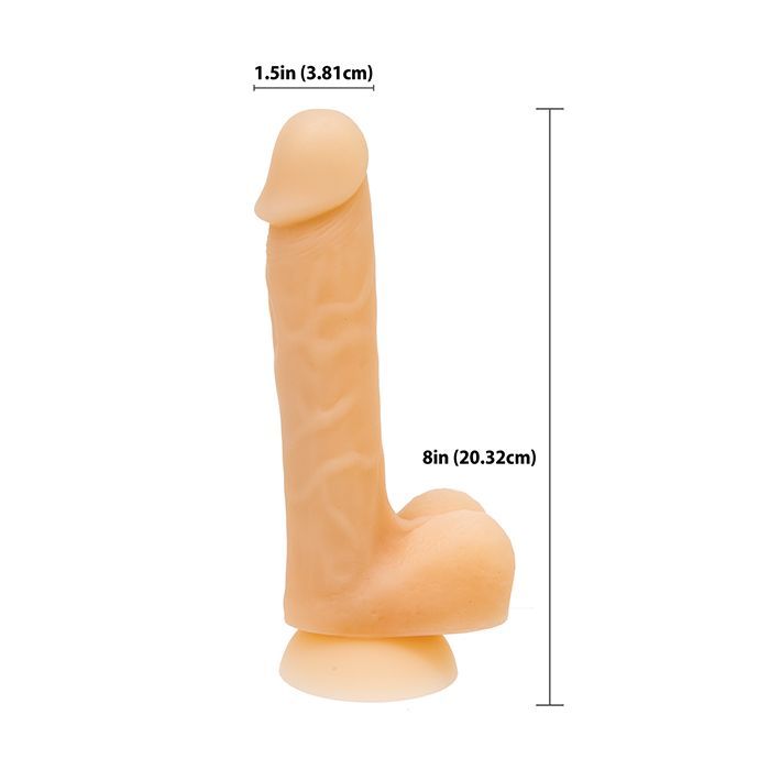B.M.S. Enterprises Addiction David 8" Bendable Dong - Flesh 2