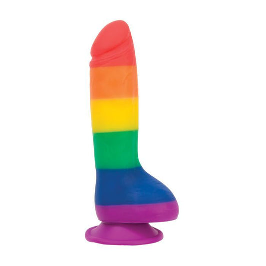 B.M.S. Enterprises Addiction Justin 8" Dildo - Rainbow 1