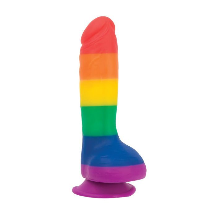 B.M.S. Enterprises Addiction Justin 8" Dildo - Rainbow 2