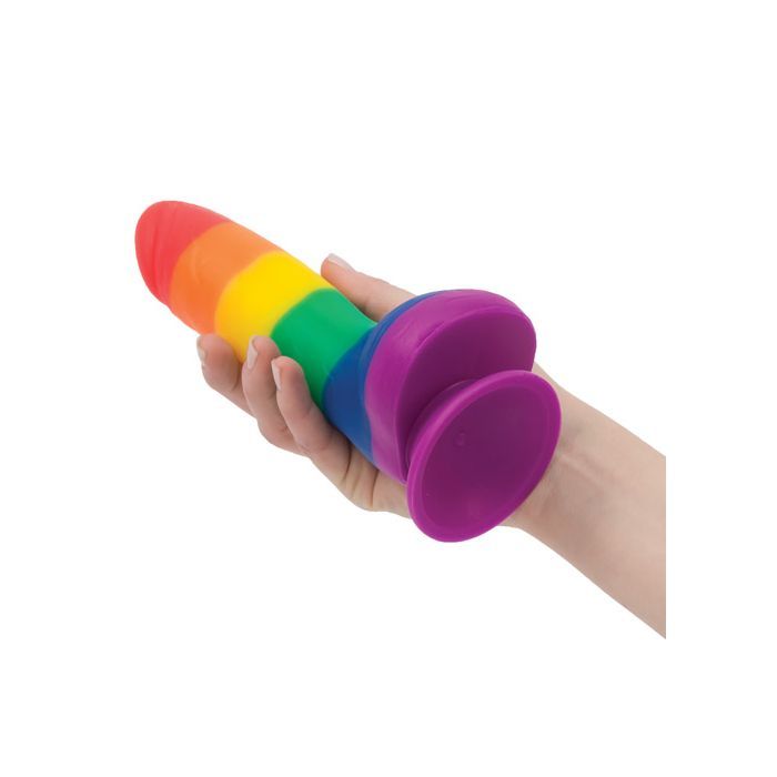 B.M.S. Enterprises Addiction Justin 8" Dildo - Rainbow 3