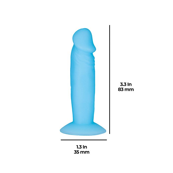 B.M.S. Enterprises Addiction Silly Willy 3.3" Glow in the Dark Dildo Fishbowl - Asst. Glow in the Dark Display of 12 4