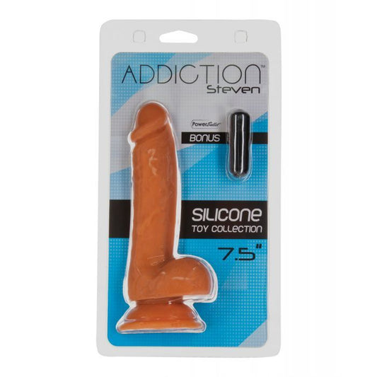 B.M.S. Enterprises Addiction Steven 7.5" Dildo - Caramel