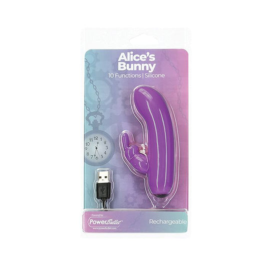 B.M.S. Enterprises Alice's Bunny Rechargeable Bullet w/Rabbit Sleeve - 10 Functions 1