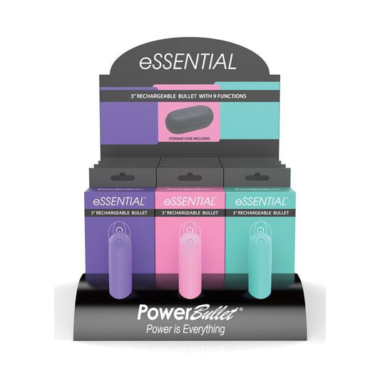 B.M.S. Enterprises eSSENTIAL Power Bullet Display - Asst. Colors Display of 12 1