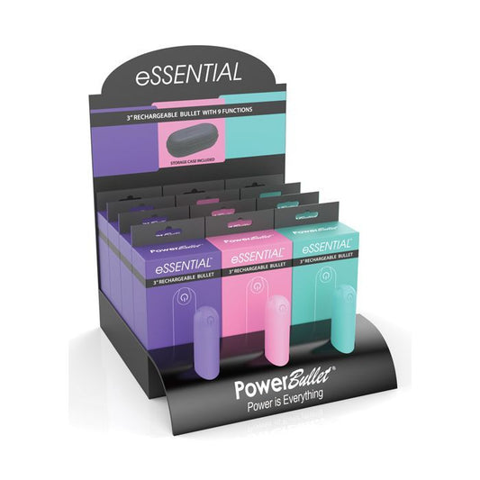 B.M.S. Enterprises eSSENTIAL Power Bullet Display - Asst. Colors Display of 12
