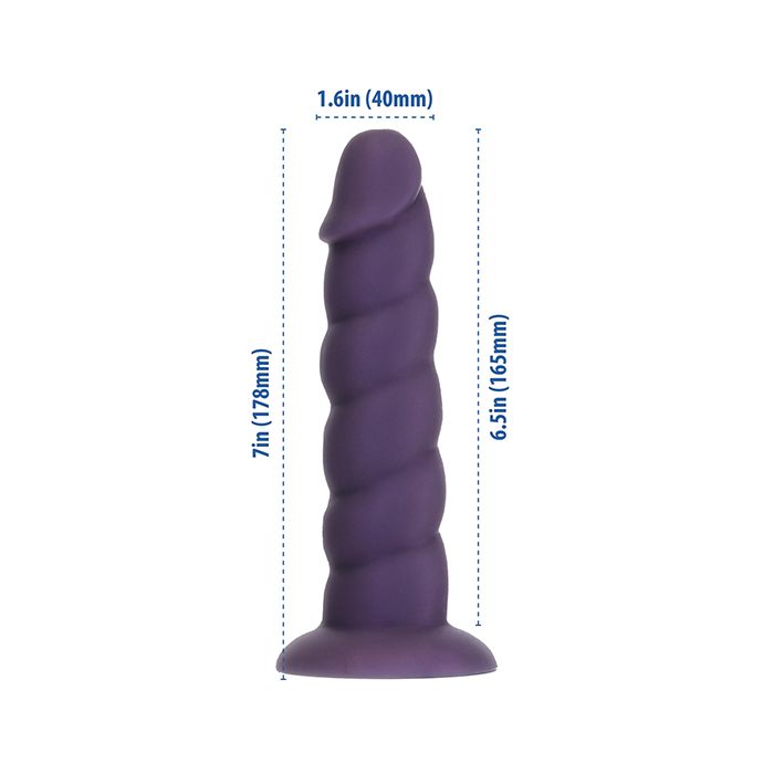 B.M.S. Enterprises Fantasy Addiction 7" Unicorn Dildo - Purple 3