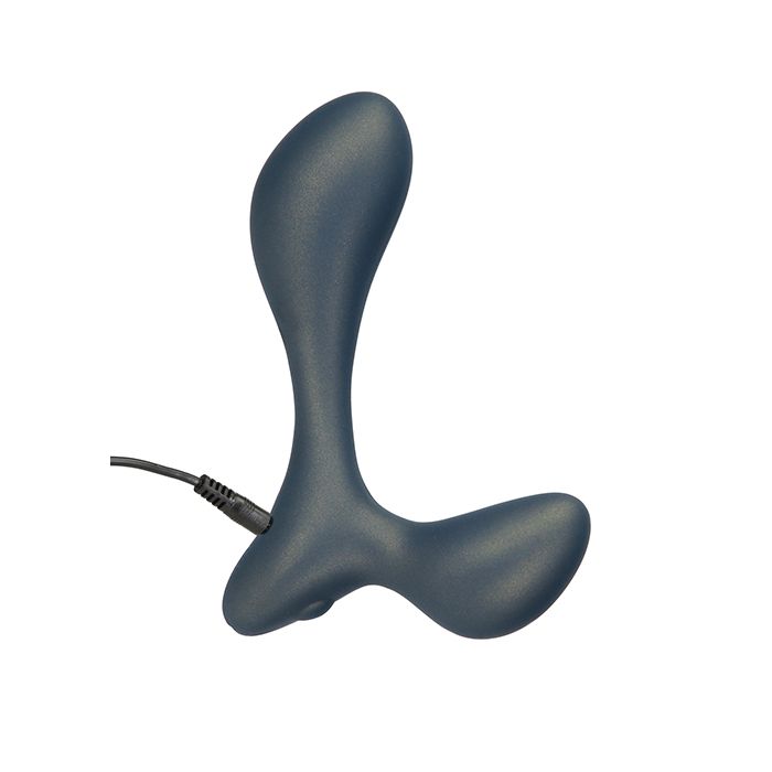 B.M.S. Enterprises Lux Active LX3 4.3" Vibrating Anal Trainer - Dark Blue 3