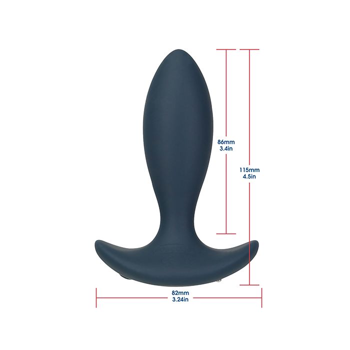 B.M.S. Enterprises Lux Active Throb Anal Pulsating Massager w/Remote - Dark Blue 3