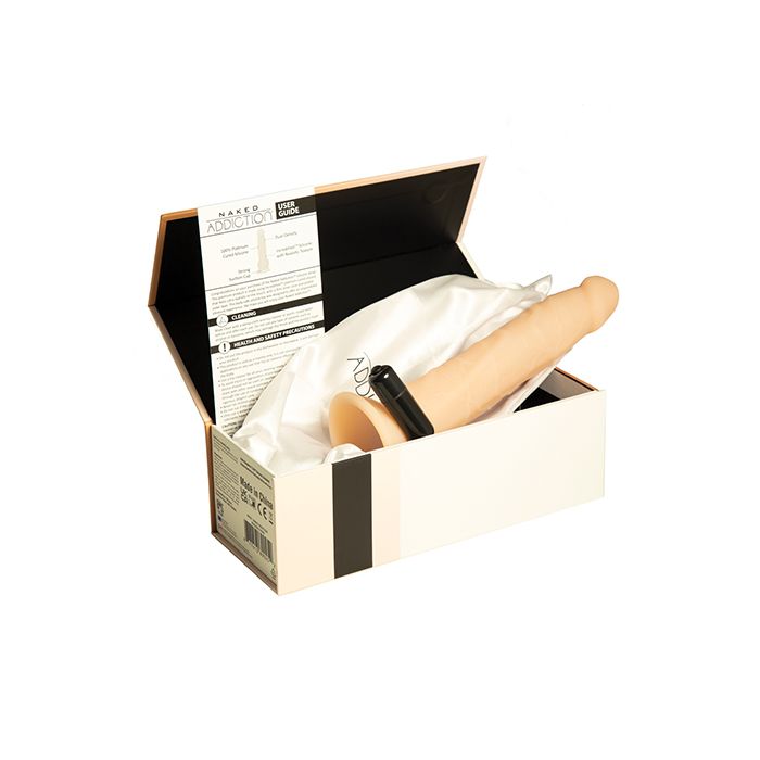B.M.S. Enterprises Naked Addiction 9" Dual Density Silicone Dildo - Vanilla 4