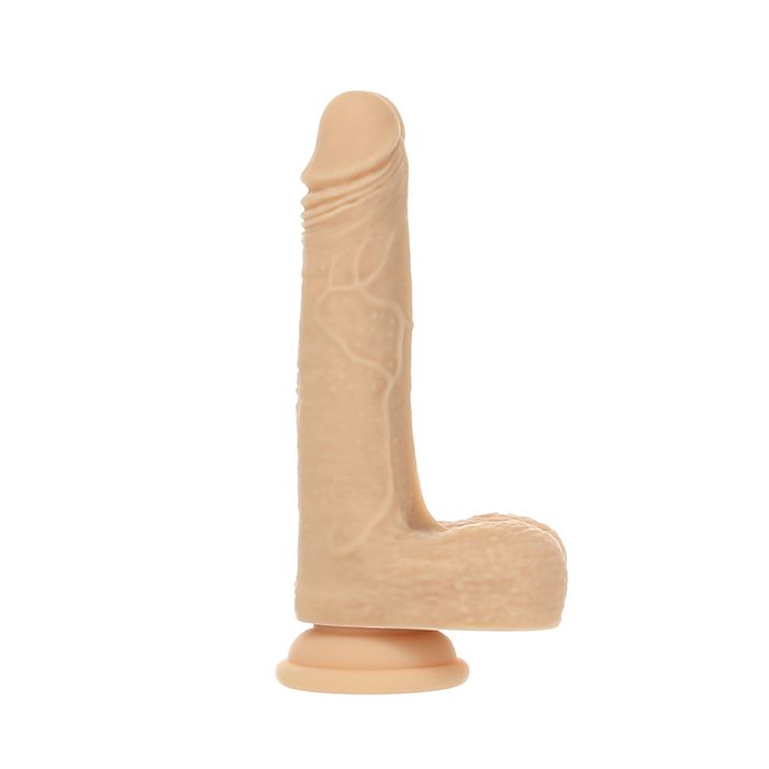 B.M.S. Enterprises Naked Addiction The Freak 7.5" Rotating & Thrusting Vibrating Dong - Ivory 2