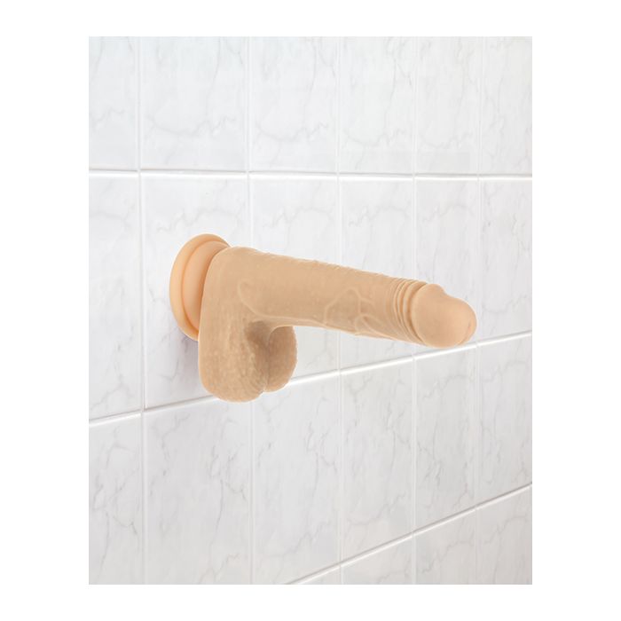 B.M.S. Enterprises Naked Addiction The Freak 7.5" Rotating & Thrusting Vibrating Dong - Ivory 3