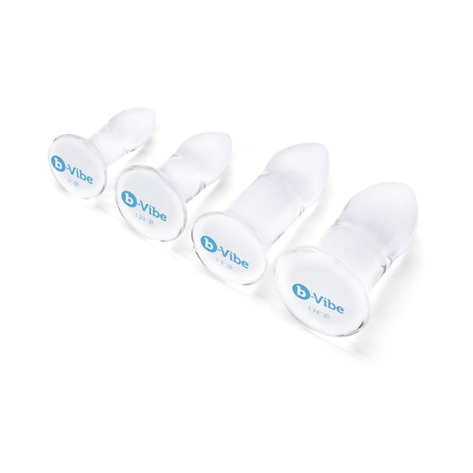 b-Vibe 4-Piece Anal Dilators Glass Plug Set1