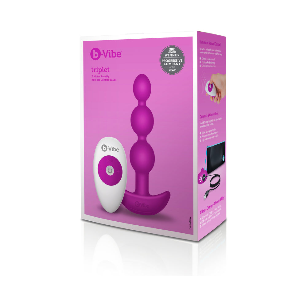 b-Vibe Triplet Rechargeable Remote-Controlled Vibrating Anal Beads Plug14