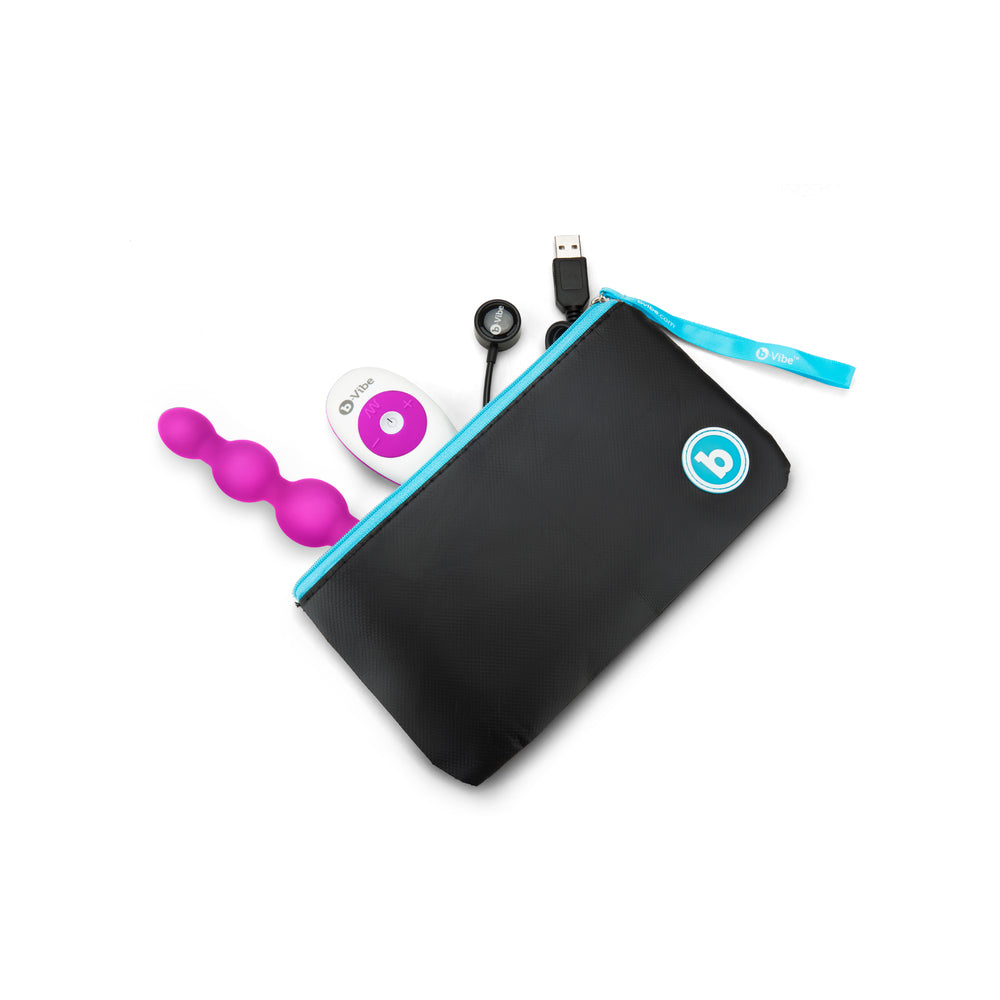 b-Vibe Triplet Rechargeable Remote-Controlled Vibrating Anal Beads Plug23