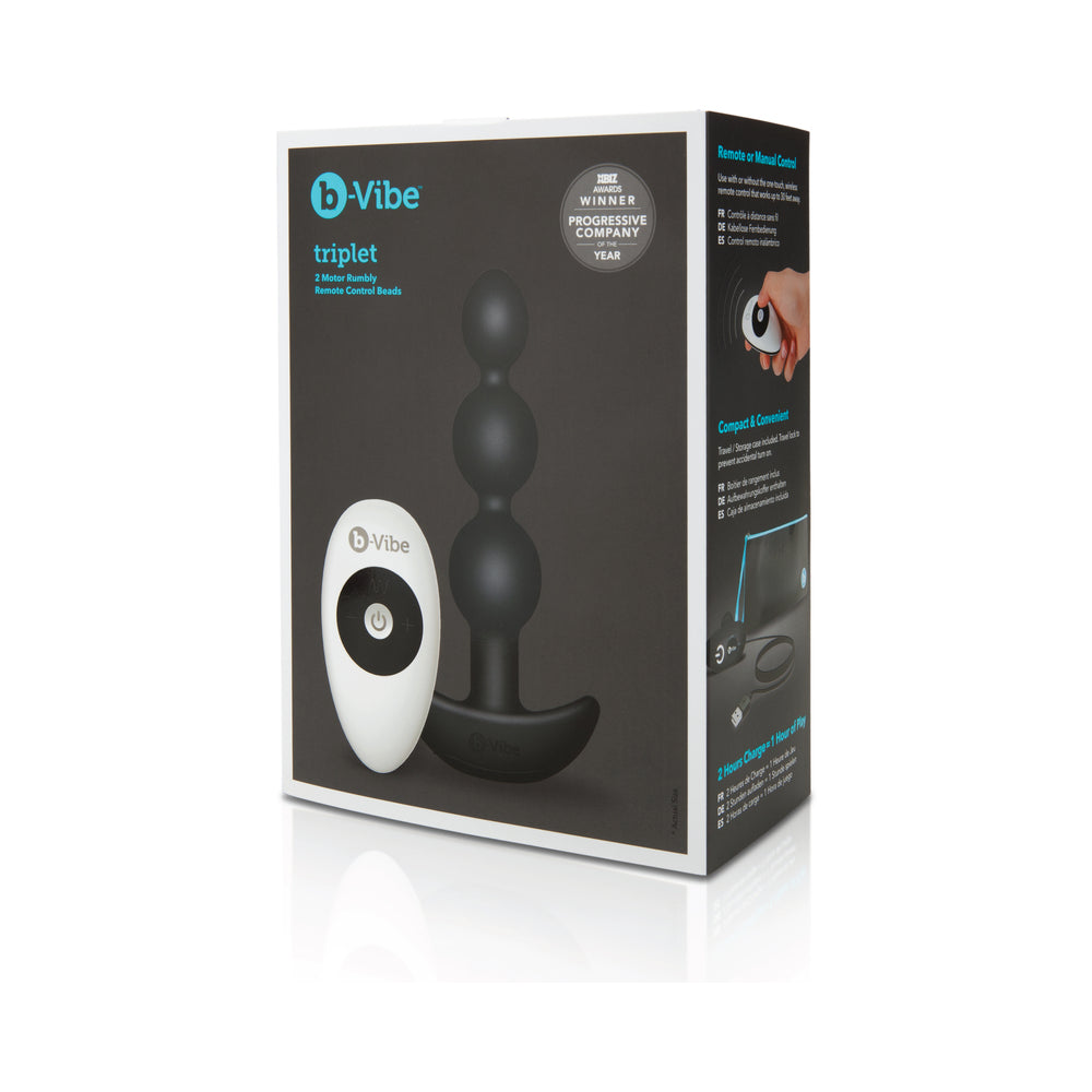 b-Vibe Triplet Rechargeable Remote-Controlled Vibrating Anal Beads Plug3