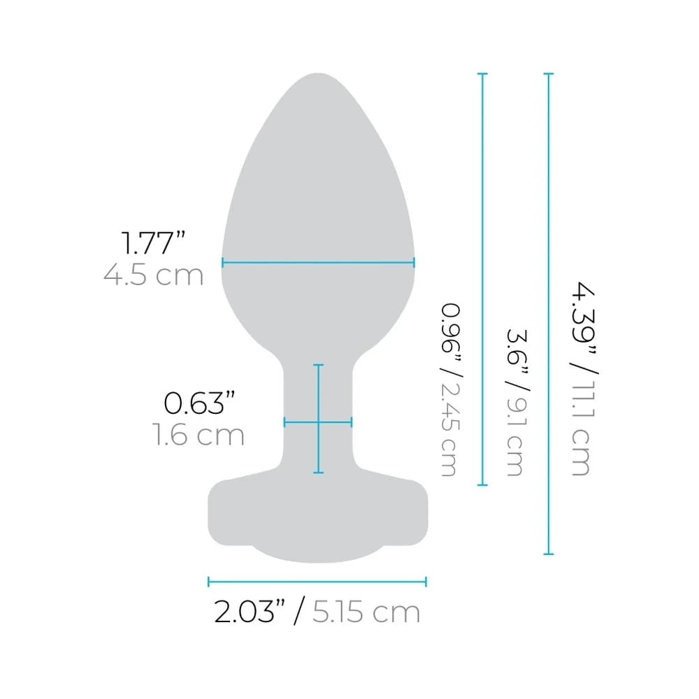 b-Vibe Vibrating Jewel Rechargeable Remote-Controlled Anal Plug with Gem Base Blue Sapphire L/XL6