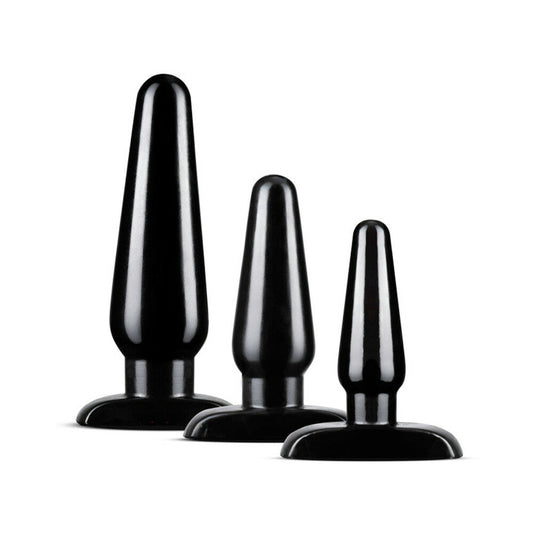 Blush Anal Adventures 3-Piece Basic Plug Kit Black1