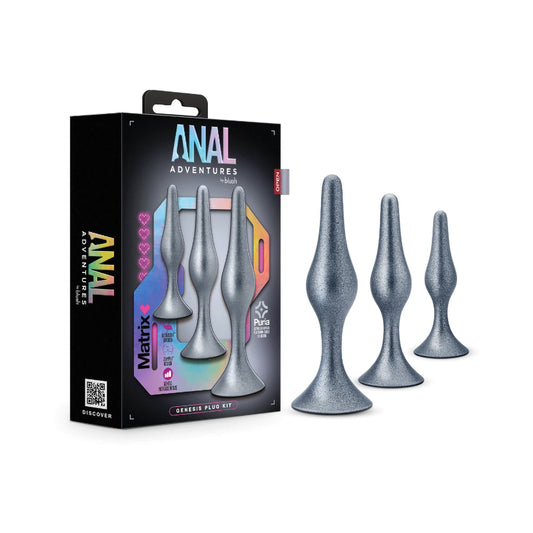 Blush Anal Adventures Matrix Genesis Plug Kit Stellar Silver