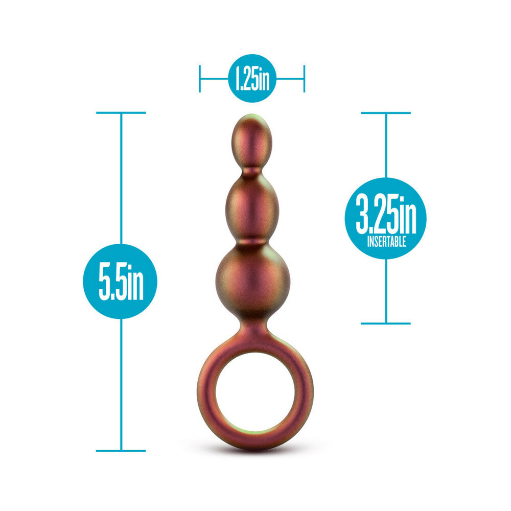 Blush Anal Adventures Matrix Silicone Beaded Loop Plug Copper5
