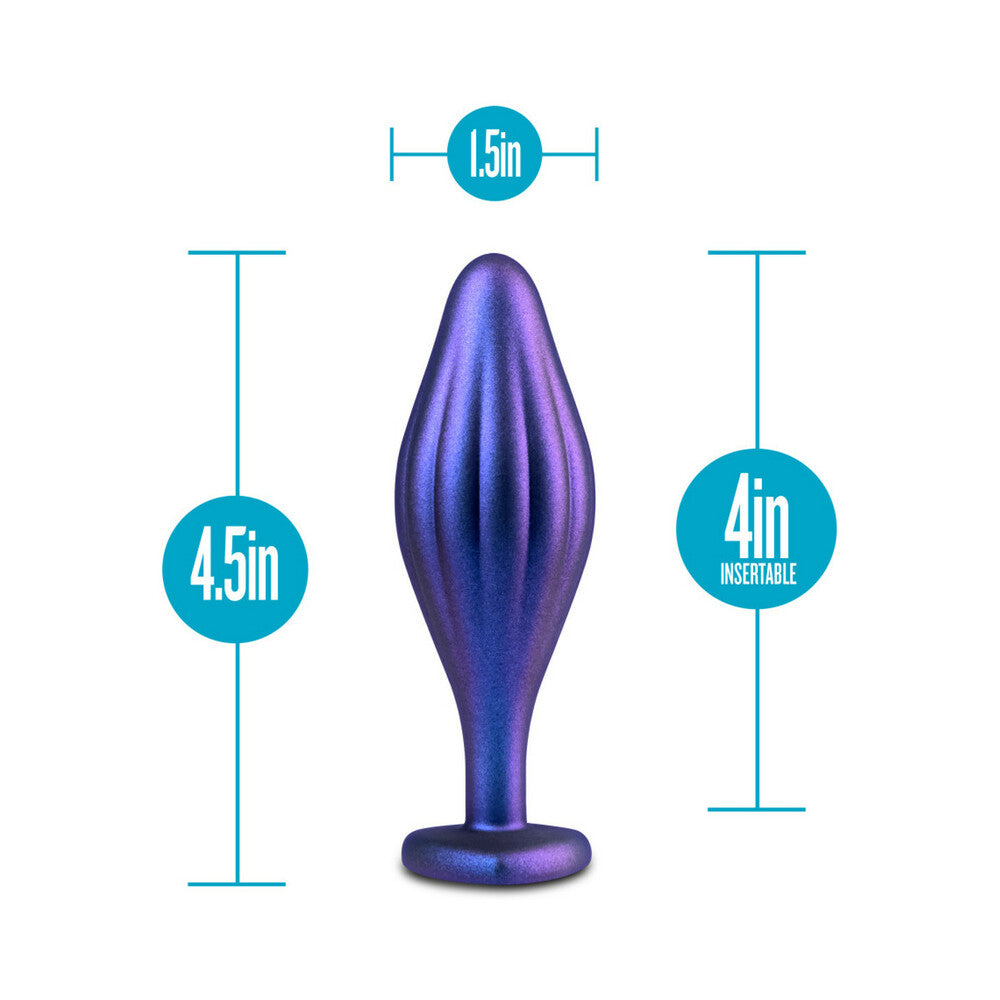Blush Anal Adventures Matrix Silicone Wavy Bling Plug Sapphire3