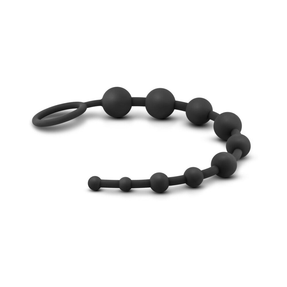 Blush Anal Adventures Platinum Silicone 10 Anal Beads Black3