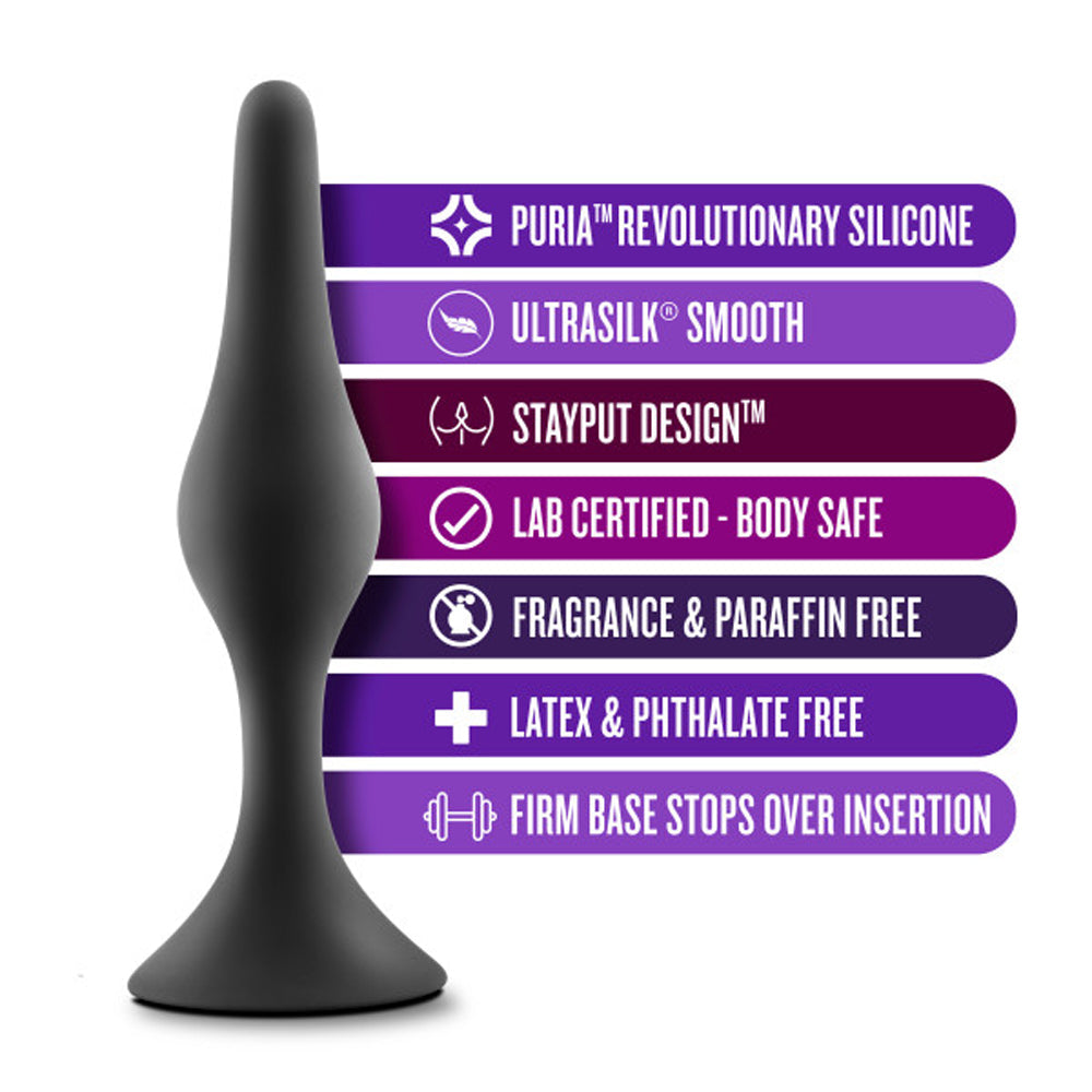 Blush Anal Adventures Platinum Silicone Beginner Plug Black7