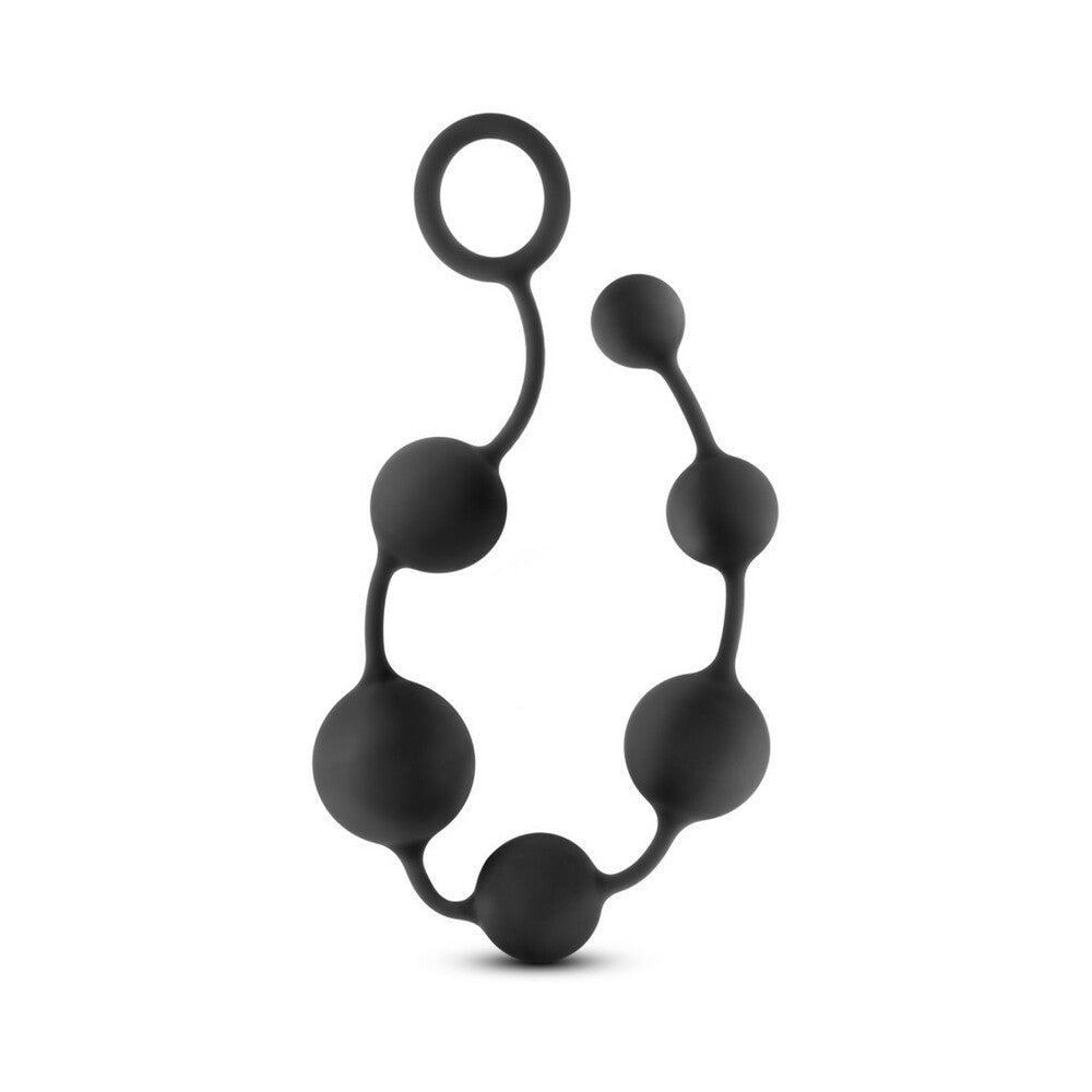 Blush Anal Adventures Platinum Silicone Large Anal Beads Black2