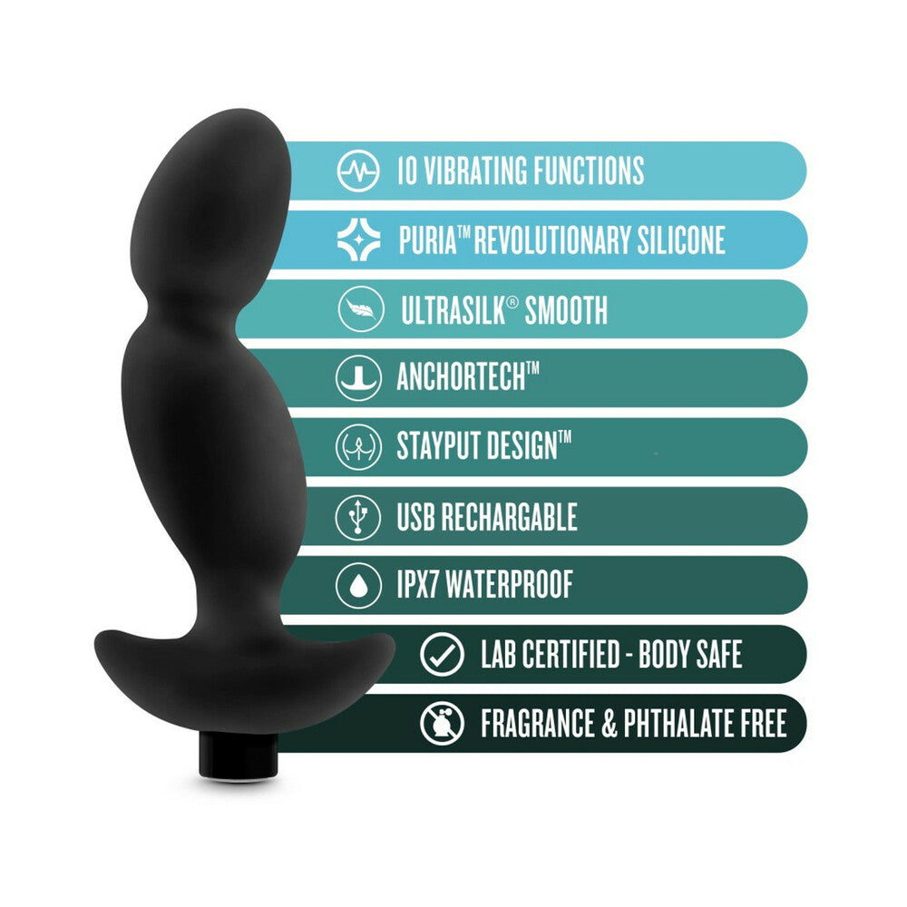 Blush Anal Adventures Platinum Silicone Rechargeable Vibrating Prostate Massager 044