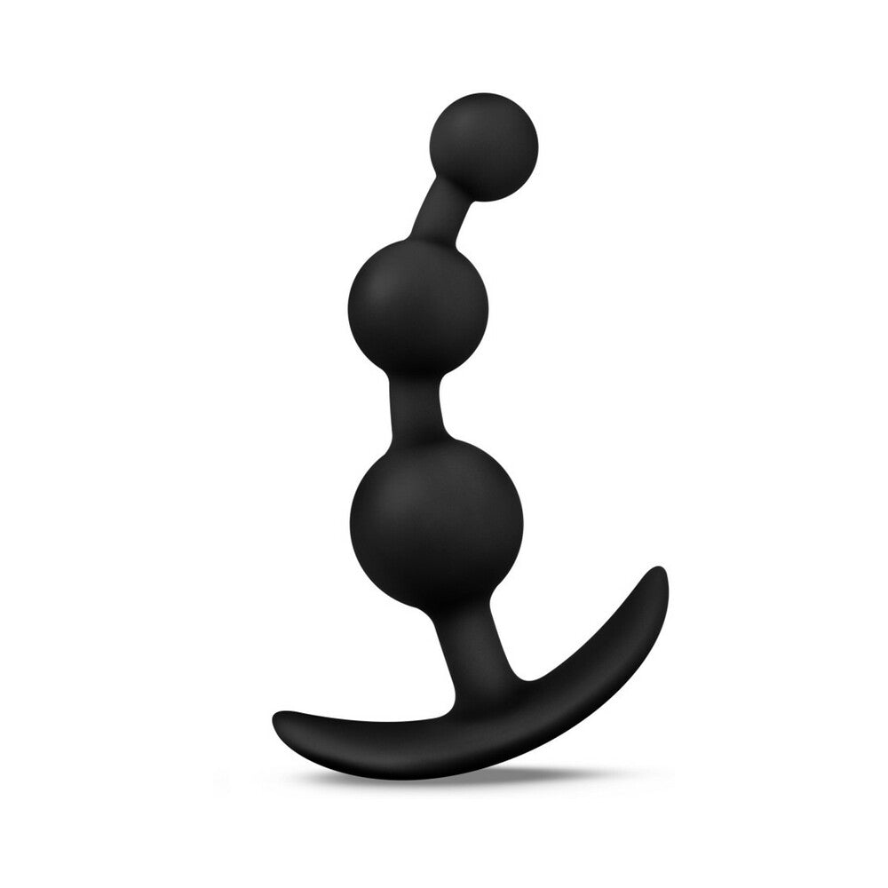 Blush Anal Adventures Platinum Silicone Small Anal Beads Plug Black2