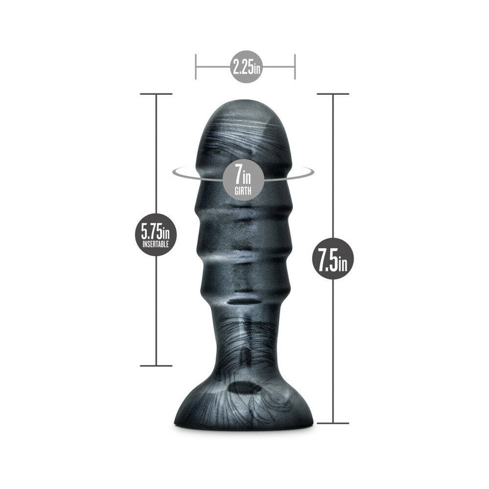 Blush Jet Bruiser 7.5 in. Anal Plug Carbon Metallic Black7