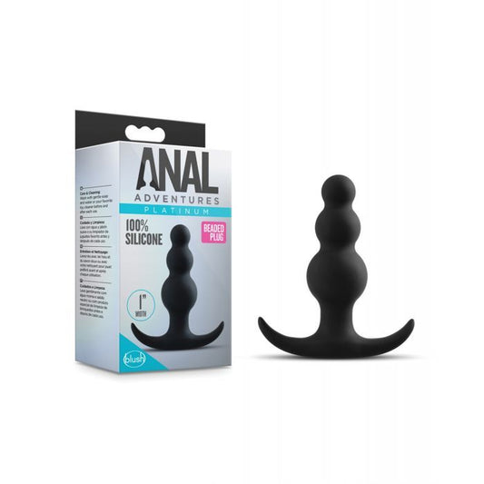 Blush Novalties Anal Adventures Beaded Plug - Black