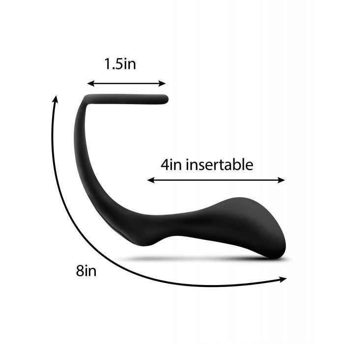 Blush Novalties Anal Adventures Cock Ring Plug - Black 3