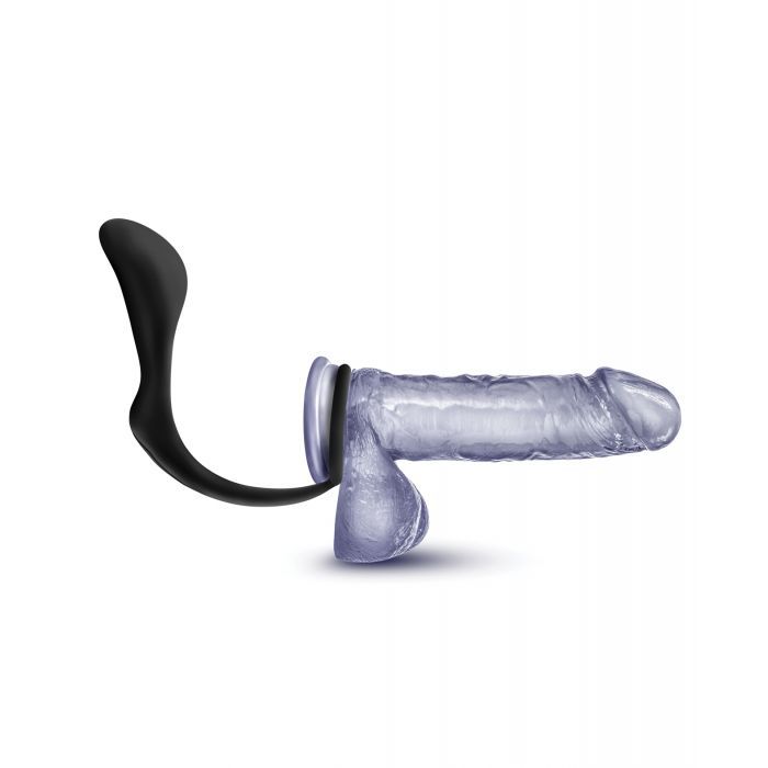 Blush Novalties Anal Adventures Cock Ring Plug - Black 4