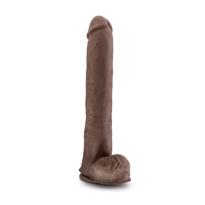 Blush Novalties Au Naturel Daddy 14" Sensa Feel Dual Density Dong w/Suction Cup - Chocolate 1