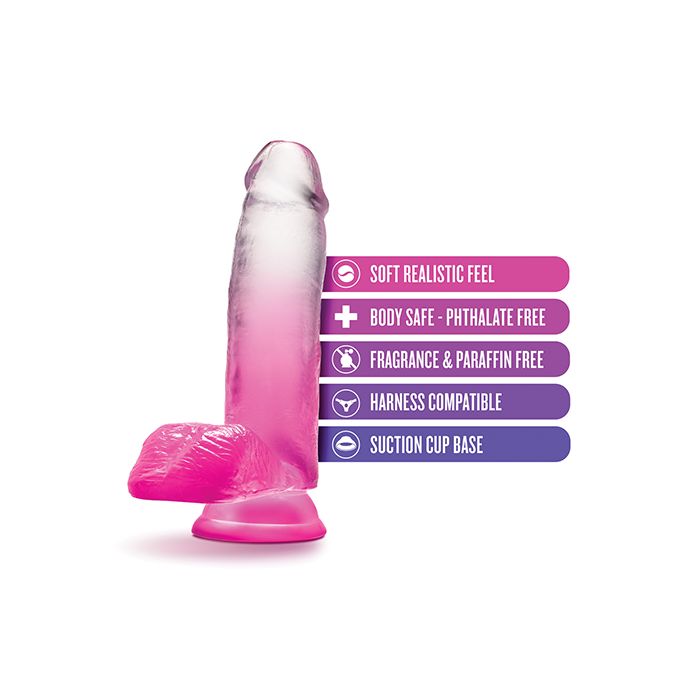 Blush Novalties B Yours 7" Sugar Magnolia Dildo - Fuchsia 4