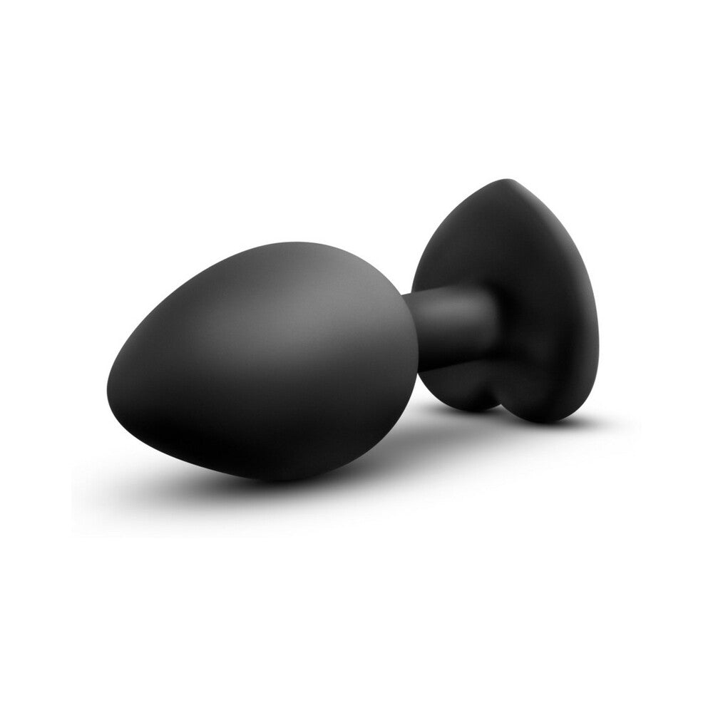 Blush Temptasia Bling Anal Plug with Heart-Shaped Gem Base Small Black 3