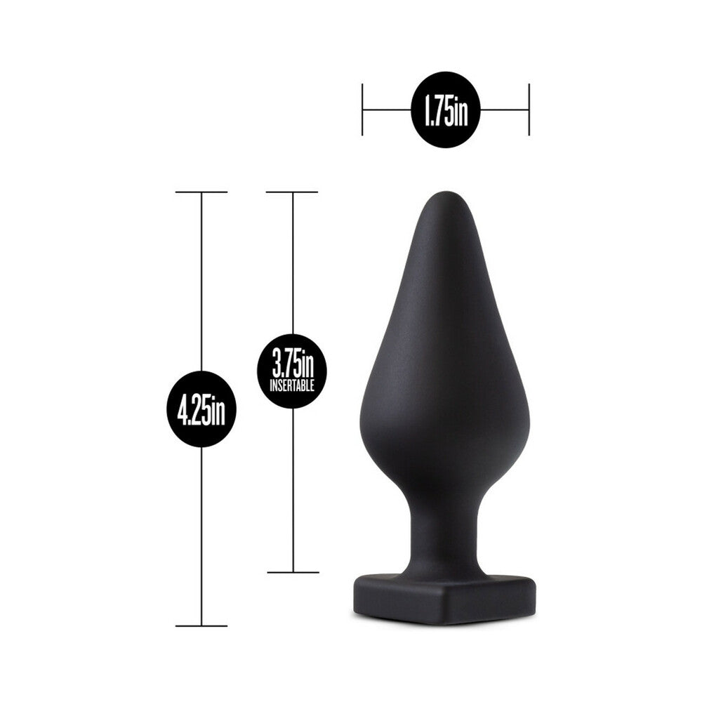 Blush Temptasia 'Fuck Me' Silicone Anal Plug with Heart-Shaped Base Black3