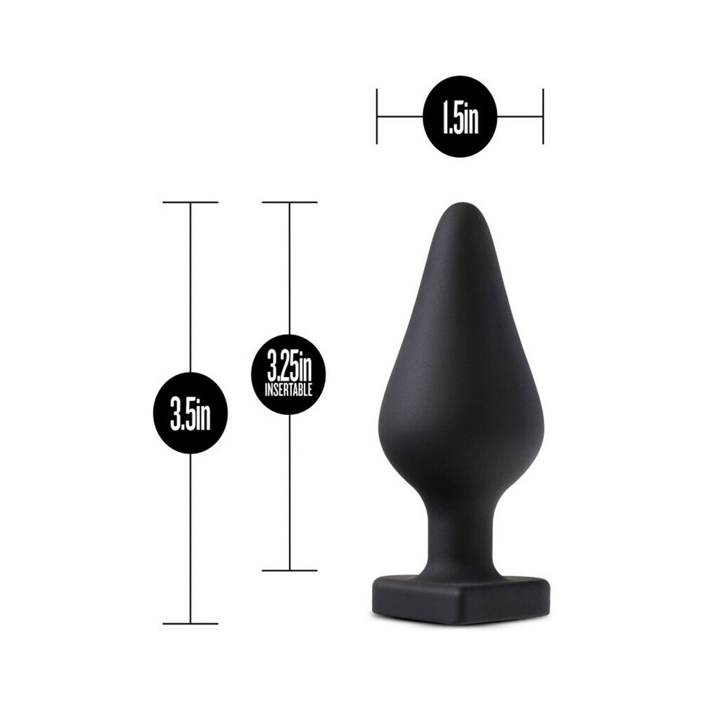 Blush Temptasia 'Spank Me' Silicone Anal Plug with Heart-Shaped Base Black3