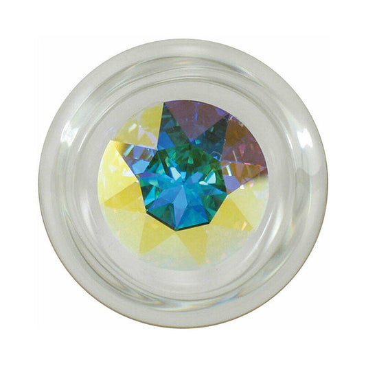 Crystal Delights Small Clear Plug with Gem Aurora Borealis1